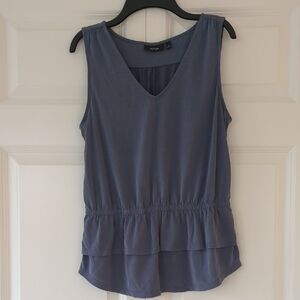 Apt. 9 Slate Blue V-Neck Sleeveless Peplum Camisole